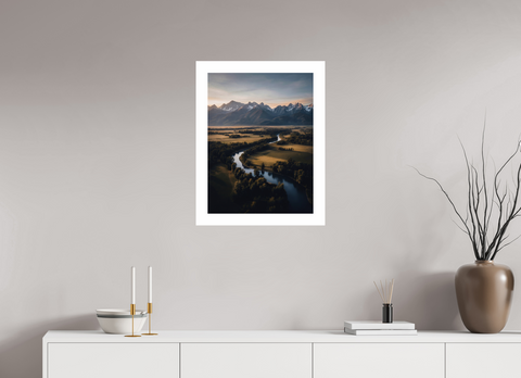 45 x 60 cm, Fine Art Print — Unframed "Valley Artery" – Aerial Snake River Landscape Fine Art Print
