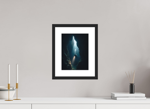 21 x 28 cm, Fine Art Print — Framed "Volcanic Cathedral" – Underwater Madeira Fine Art Print
