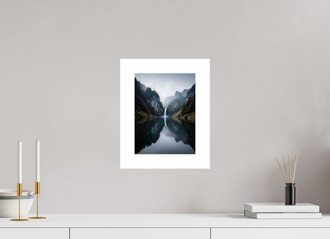 21 x 28 cm, Fine Art Print — Unframed "Eternal Mirror" – Symmetrical Alpine Lake Fine Art Print