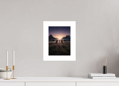 21 x 28 cm, Fine Art Print — Unframed "Riders of the Dawn"– Cinematic Western Cowboy Fine Art Print