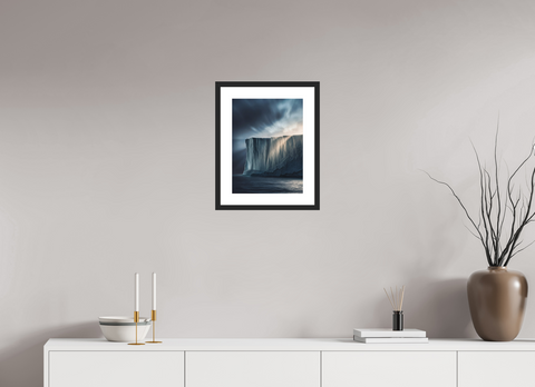 30 x 40 cm, Fine Art Print — Framed Ice Wall – Tabular Iceberg Cliff Fine Art Print
