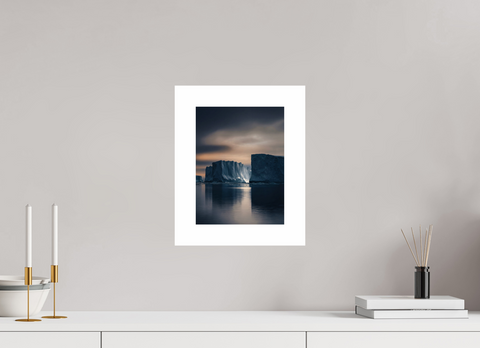 21 x 28 cm, Fine Art Print — Unframed Frozen Fortresses – Tabular Iceberg Landscape Fine Art Print