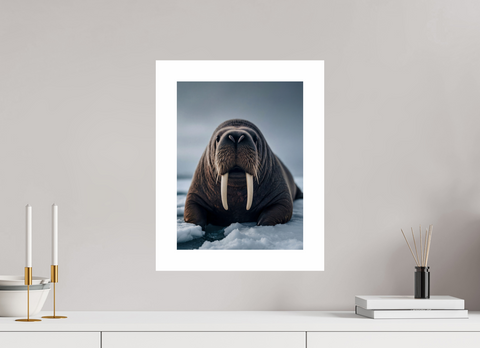 30 x 40 cm, Fine Art Print — Unframed "The Ivory Watcher" – Atlantic Walrus Fine Art Print