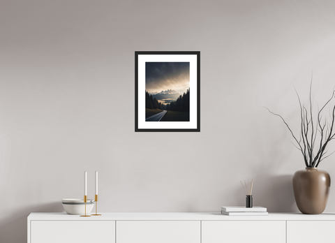 30 x 40 cm, Fine Art Print — Framed "Alpine Passage" – Cinematic Mountain Landscape Fine Art Print