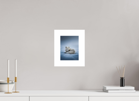 15 x 20 cm, Fine Art Print — Unframed "Winter Respite" – Resting Arctic Fox Fine Art Print