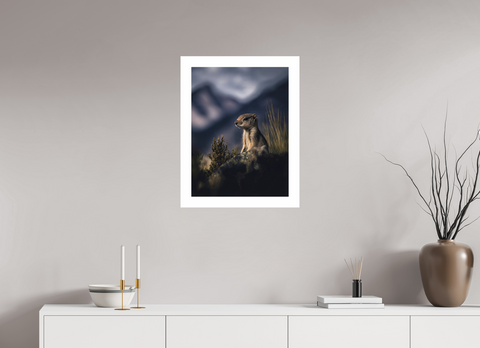 45 x 60 cm, Fine Art Print — Unframed "Desert Sentinel" – Ground Squirrel Wildlife Fine Art Print