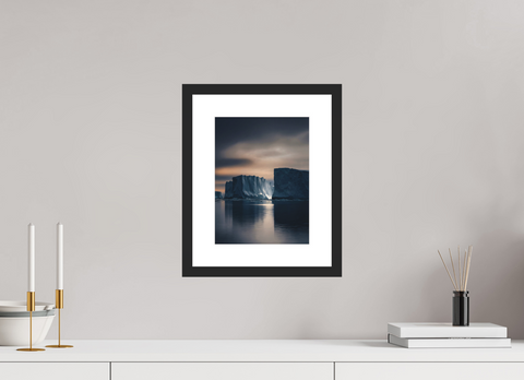 21 x 28 cm, Fine Art Print — Framed Frozen Fortresses – Tabular Iceberg Landscape Fine Art Print
