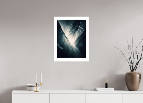 45 x 60 cm, Fine Art Print — Unframed "Glacial Sanctum" – Abstract Ice Cave Fine Art Print