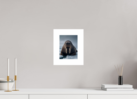 15 x 20 cm, Fine Art Print — Unframed "The Ivory Watcher" – Atlantic Walrus Fine Art Print