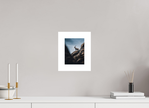 15 x 20 cm, Fine Art Print — Unframed Ibex Sentinel – Nubian Ibex Wildlife Fine Art Print