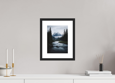 21 x 28 cm, Fine Art Print — Framed "Source of the Dunes" – Mountain Stream Landscape Fine Art Print