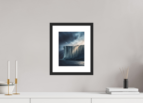 21 x 28 cm, Fine Art Print — Framed Ice Wall – Tabular Iceberg Cliff Fine Art Print