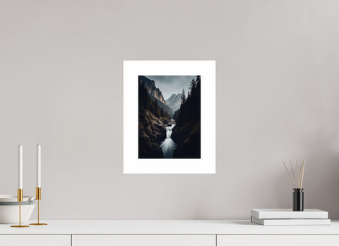 21 x 28 cm, Fine Art Print — Unframed "Silken Gorge" – Long Exposure Mountain Landscape Fine Art Print