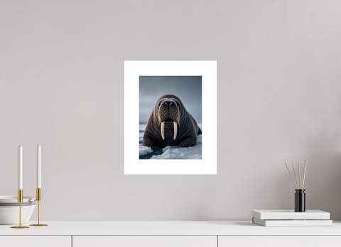21 x 28 cm, Fine Art Print — Unframed "The Ivory Watcher" – Atlantic Walrus Fine Art Print