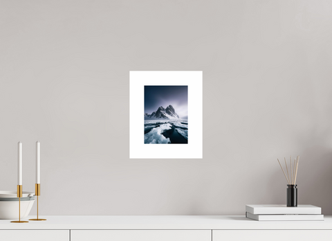 15 x 20 cm, Fine Art Print — Unframed "Primordial Peaks" – Jagged Mountain Seascape Fine Art Print