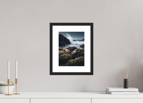 21 x 28 cm, Fine Art Print — Framed "Tidal Scavenger" – Atlantic Shore Crab Macro Fine Art Print