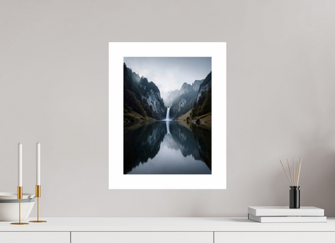 30 x 40 cm, Fine Art Print — Unframed "Eternal Mirror" – Symmetrical Alpine Lake Fine Art Print