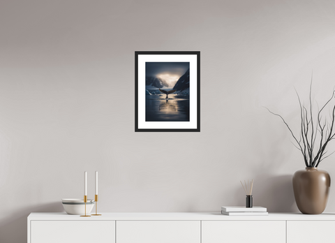 30 x 40 cm, Fine Art Print — Framed The Sounding – Humpback Whale Fluke Fine Art Print