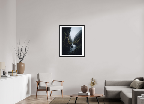 60 x 80 cm, Fine Art Print — Framed "Emerald Vein" – Levada Ravine Fine Art Print