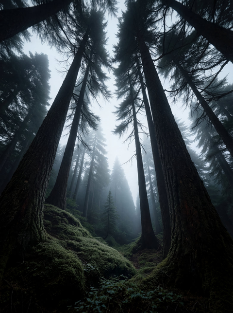 Ancient Pillars – Old Growth Forest Fine Art Print - chaipeau