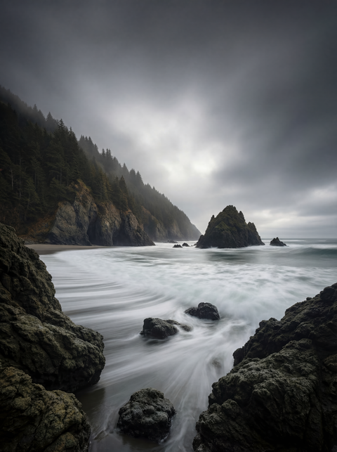 Secret Meridian – Coastal Sea Stack Fine Art Print - chaipeau