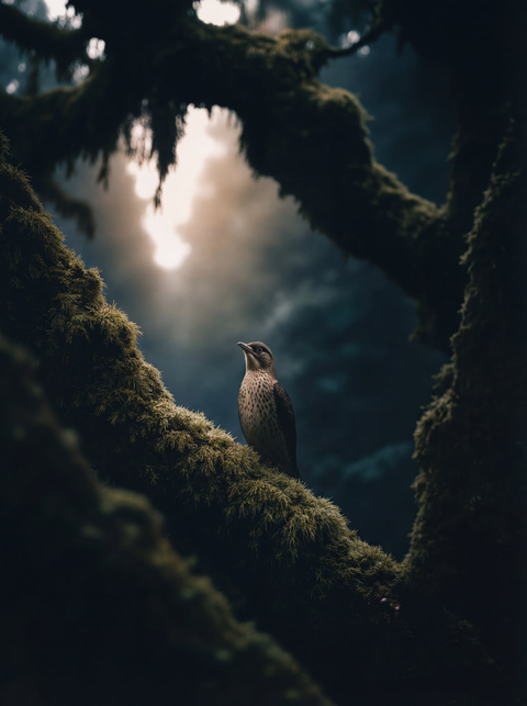Song of the Rainforest – Swainson's Thrush Wildlife Fine Art Print - chaipeau