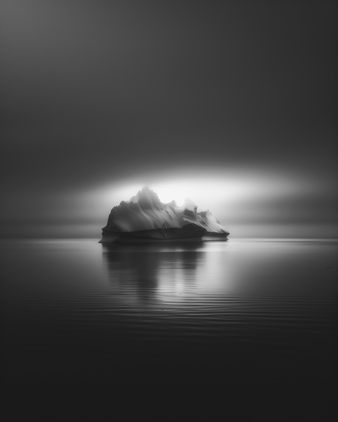 Iceberg — Framed Print | Black and White - chaipeau
