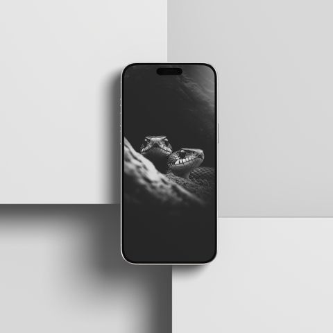 Snakes of India | Mobile Wallpapers | Digital Download | Black & White - chaipeau