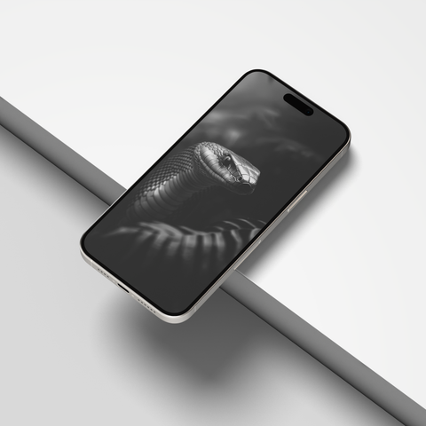 Snakes of India | Mobile Wallpapers | Digital Download | Black & White - chaipeau
