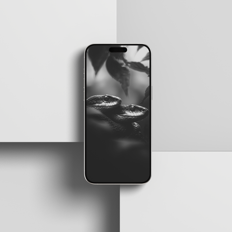 Snakes of India | Mobile Wallpapers | Digital Download | Black & White - chaipeau