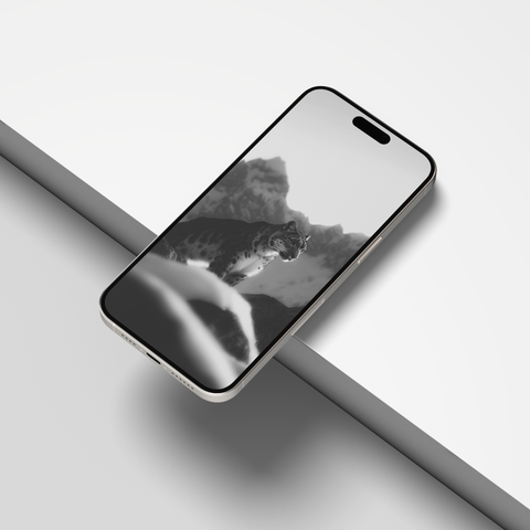 Snow Leopard | Mobile Wallpaper Pack | 20 Generative Artworks | Black & White - chaipeau