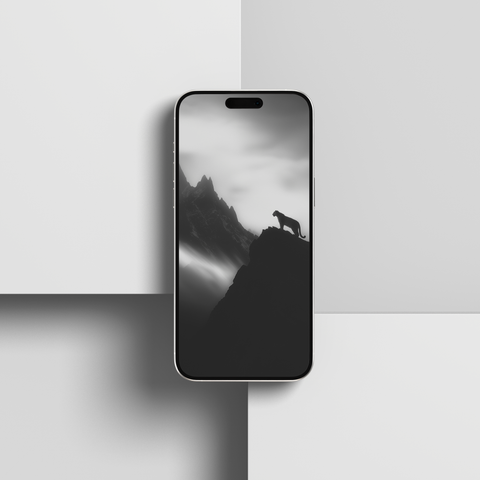 Snow Leopard | Mobile Wallpaper Pack | 20 Generative Artworks | Black & White - chaipeau