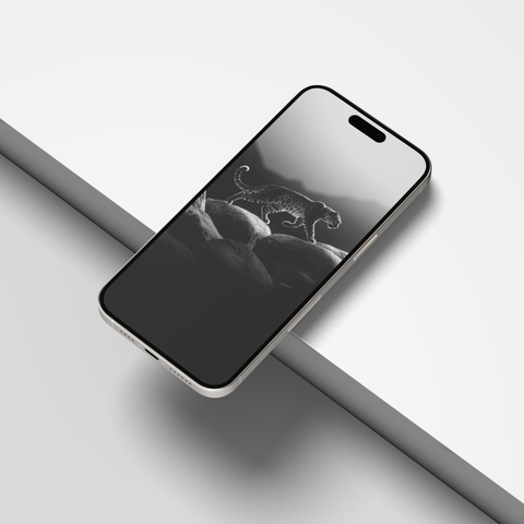 Snow Leopard | Mobile Wallpaper Pack | 20 Generative Artworks | Black & White - chaipeau
