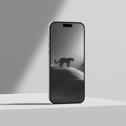 Snow Leopard | Mobile Wallpaper Pack | 20 Generative Artworks | Black & White - chaipeau