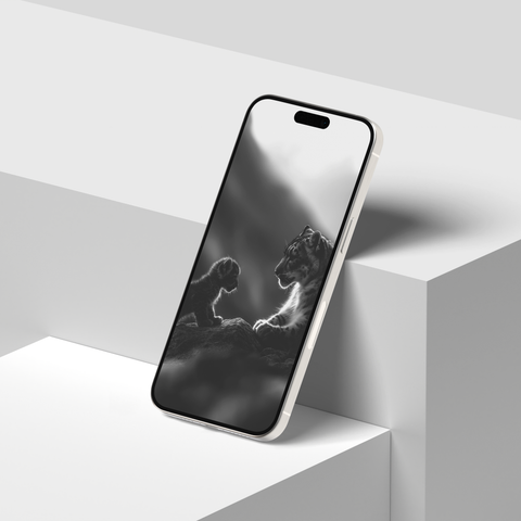 Snow Leopard | Mobile Wallpaper Pack | 20 Generative Artworks | Black & White - chaipeau