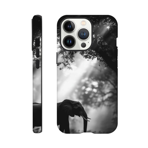 African Forest Elephant — iPhone Case | Black and White - chaipeau