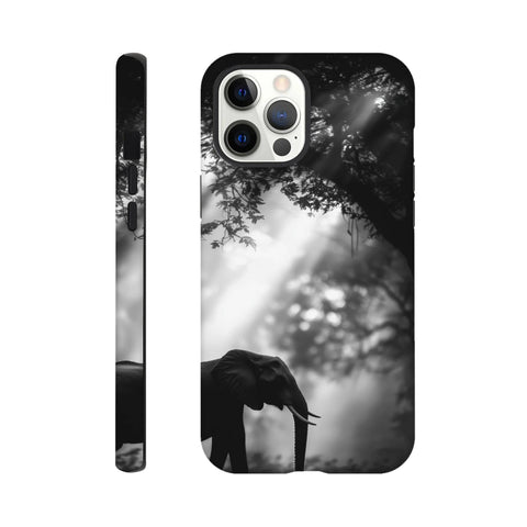 African Forest Elephant — iPhone Case | Black and White - chaipeau