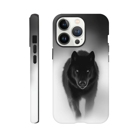 Black Wolf — iPhone Case | Black and White - chaipeau