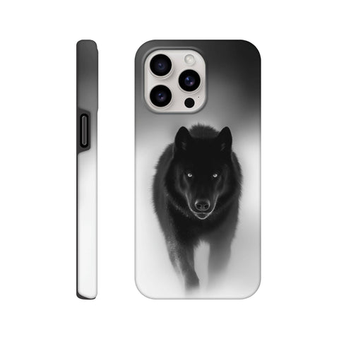Black Wolf — iPhone Case | Black and White - chaipeau