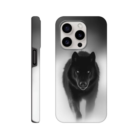 Black Wolf — iPhone Case | Black and White - chaipeau