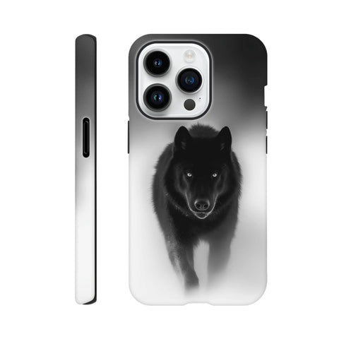 Black Wolf — iPhone Case | Black and White - chaipeau