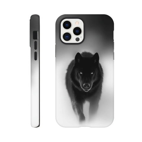 Black Wolf — iPhone Case | Black and White - chaipeau