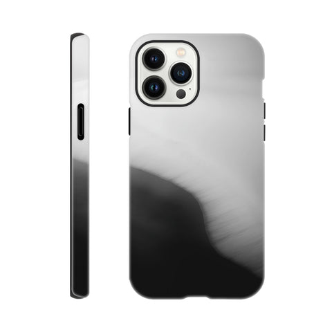 Caspian Sea Shoreline — iPhone Case | Black and White - chaipeau