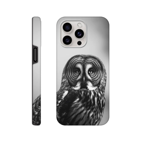 Great Grey Owl — iPhone Case | Black and White - chaipeau