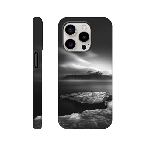 Mýrdalsjökull Glacier — iPhone Case | Black and White - chaipeau