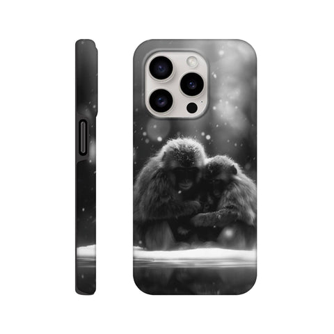 Snow Monkeys — iPhone Case | Black and White - chaipeau