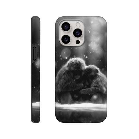 Snow Monkeys — iPhone Case | Black and White - chaipeau
