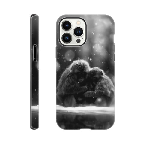 Snow Monkeys — iPhone Case | Black and White - chaipeau