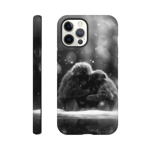 Snow Monkeys — iPhone Case | Black and White - chaipeau
