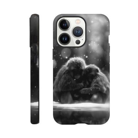 Snow Monkeys — iPhone Case | Black and White - chaipeau